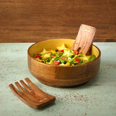 sheesham natural salad spoon (set of 2) - ellementry